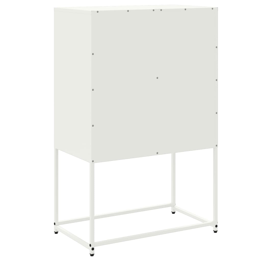 Buffet haut blanc 68,5x38,5x107 cm acier - XIOS