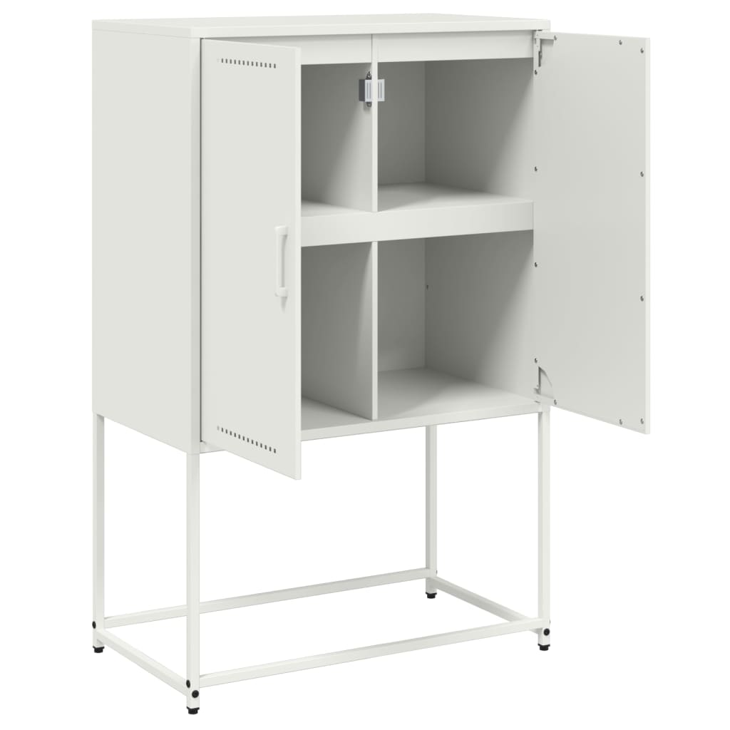 Buffet haut blanc 68,5x38,5x107 cm acier - XIOS