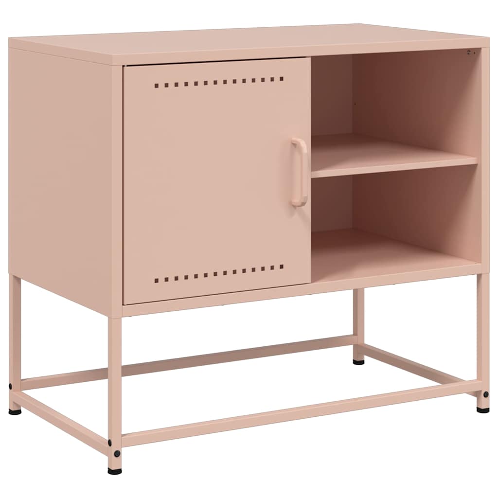 Meuble TV rose 68x39x60,5 cm acier - XIOS