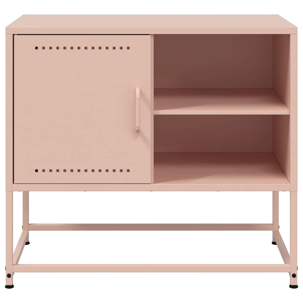Meuble TV rose 68x39x60,5 cm acier - XIOS