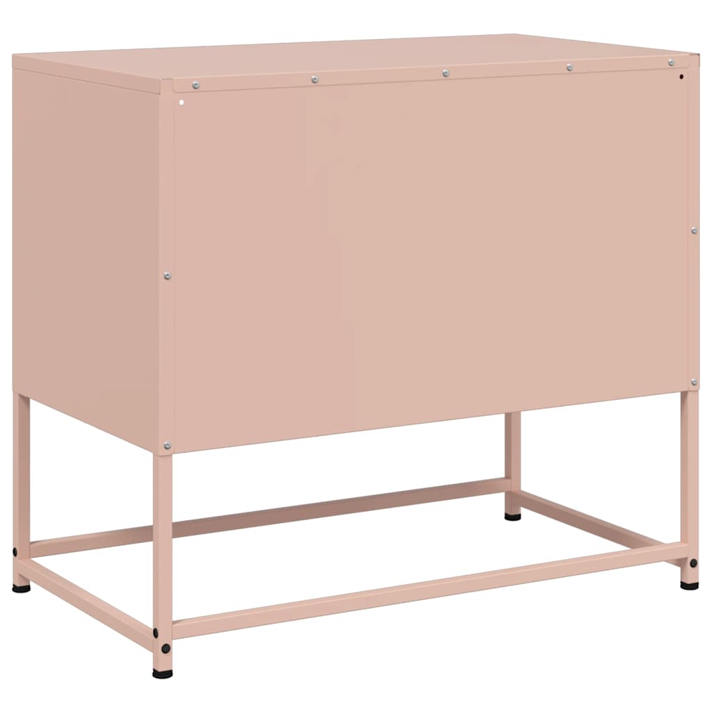 Meuble TV rose 68x39x60,5 cm acier - XIOS