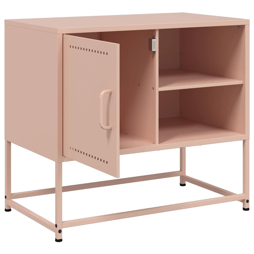 Meuble TV rose 68x39x60,5 cm acier - XIOS