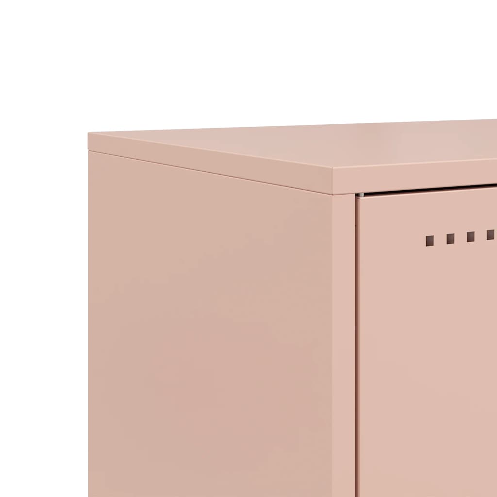 Meuble TV rose 68x39x60,5 cm acier - XIOS