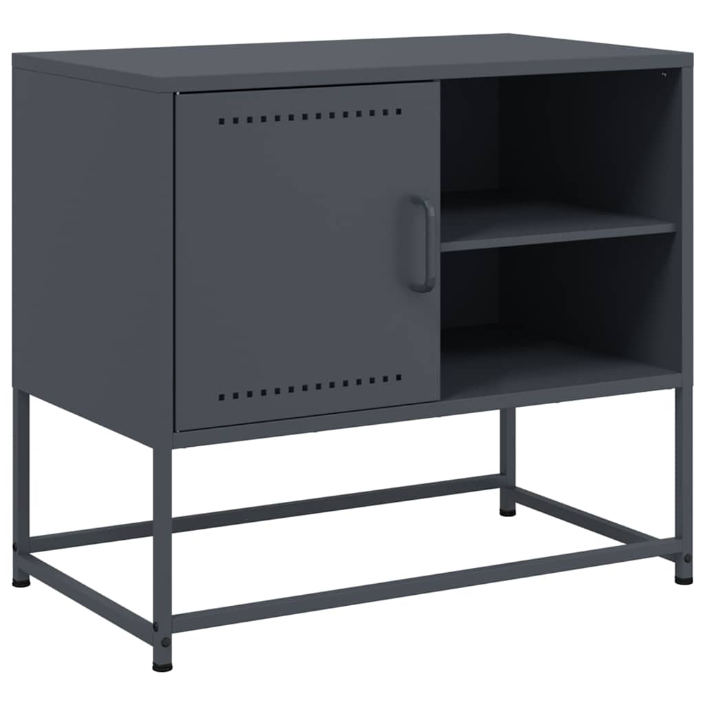 Meuble TV anthracite 68x39x60,5 cm acier - XIOS