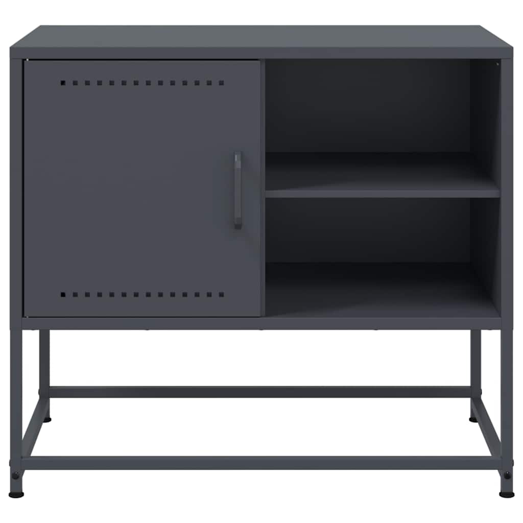 Meuble TV anthracite 68x39x60,5 cm acier - XIOS