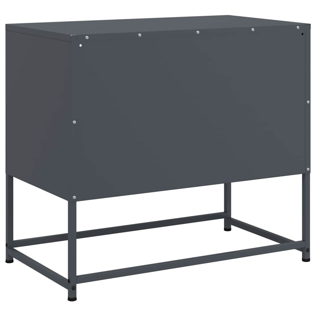 Meuble TV anthracite 68x39x60,5 cm acier - XIOS