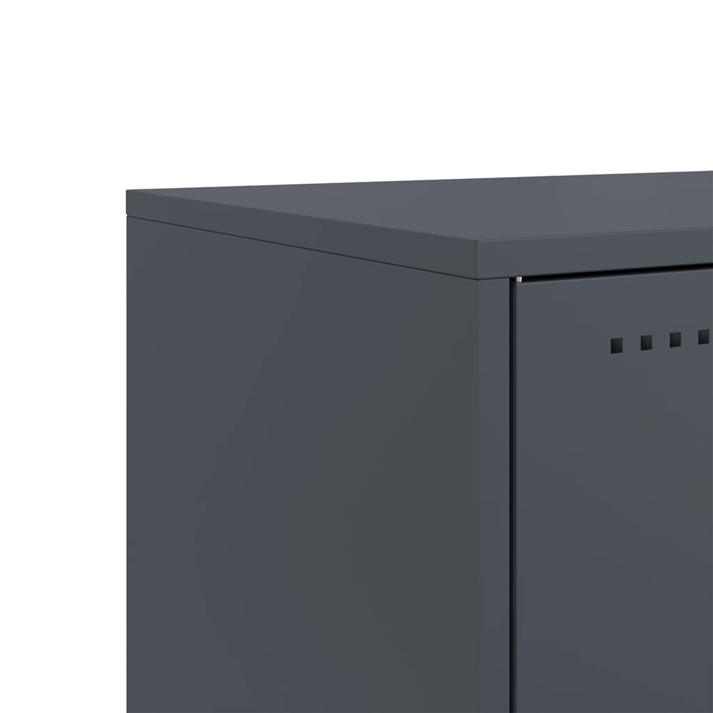 Meuble TV anthracite 68x39x60,5 cm acier - XIOS