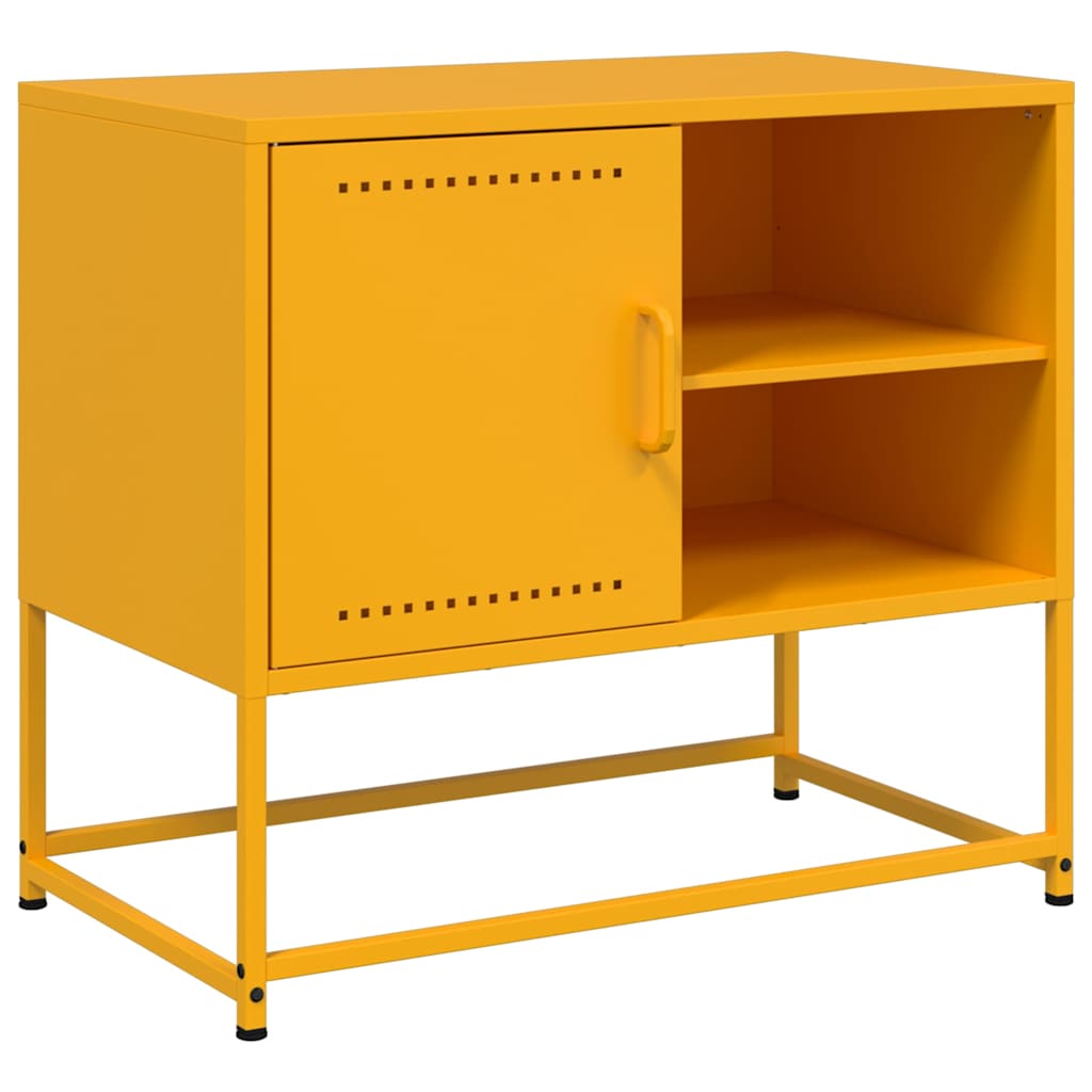 Meuble TV jaune moutarde 68x39x60,5 cm acier - XIOS