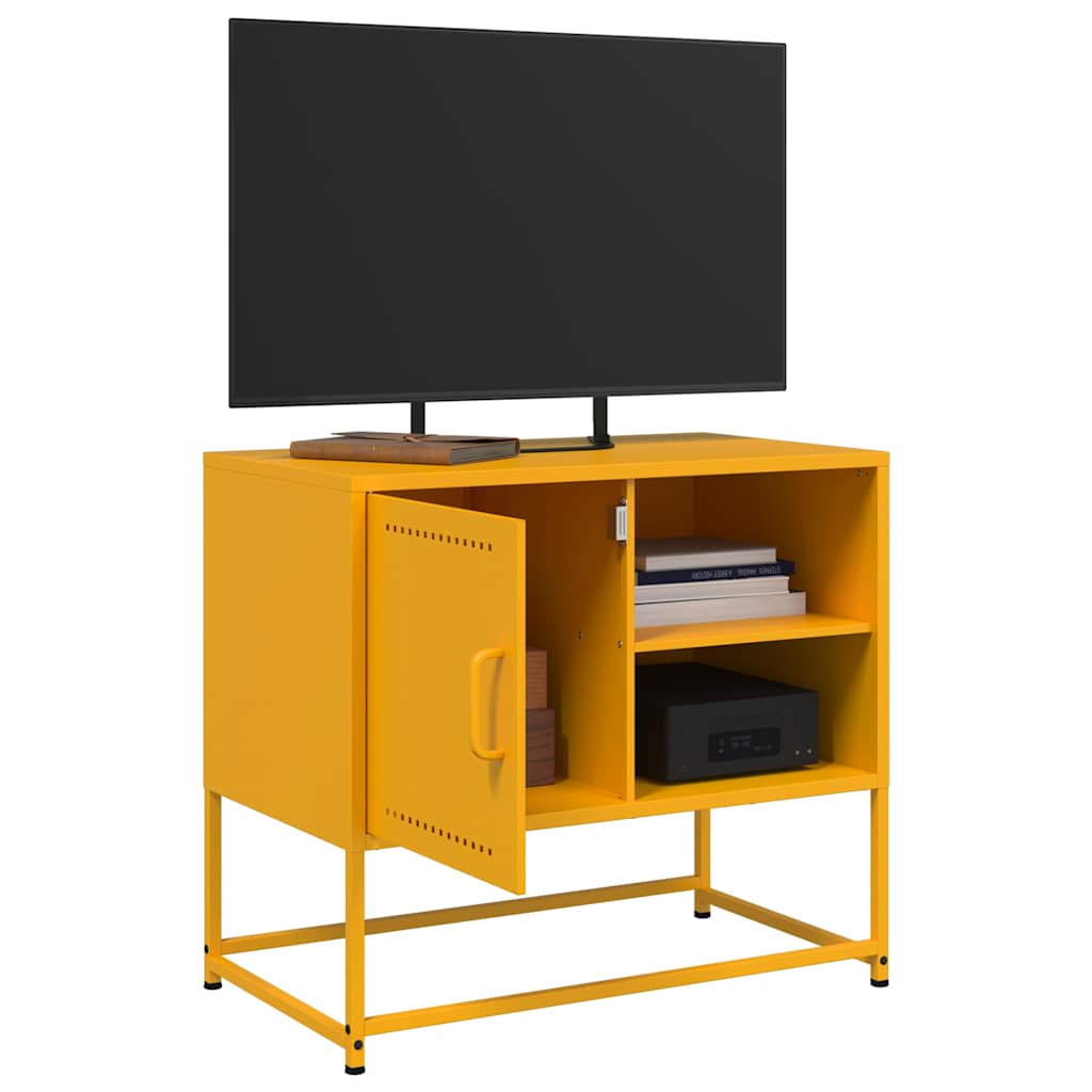 Meuble TV jaune moutarde 68x39x60,5 cm acier - XIOS