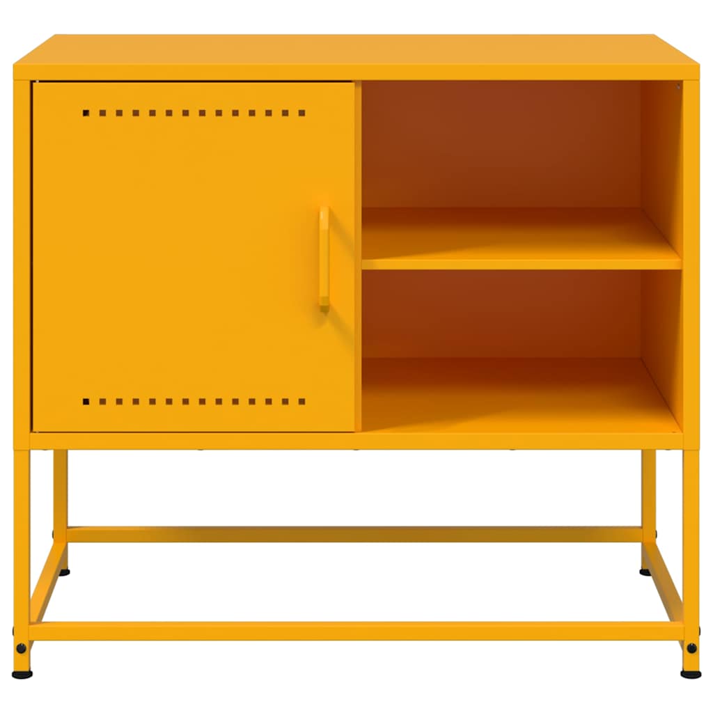 Meuble TV jaune moutarde 68x39x60,5 cm acier - XIOS