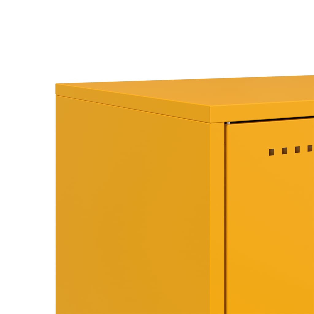 Meuble TV jaune moutarde 68x39x60,5 cm acier - XIOS
