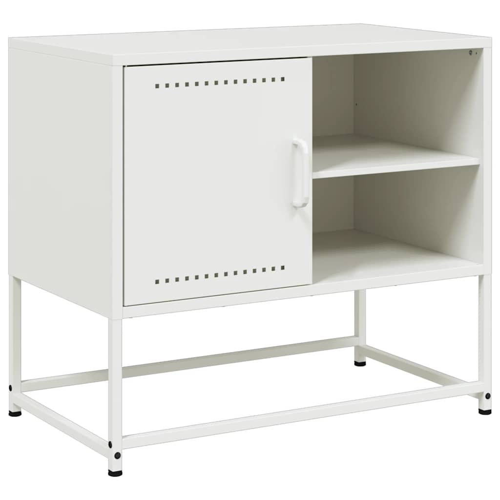 Meuble TV blanc 68x39x60,5 cm acier - XIOS