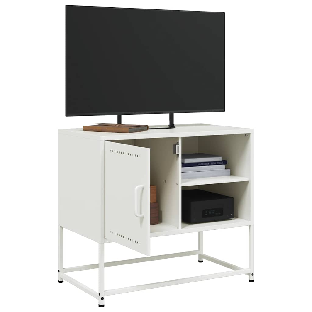 Meuble TV blanc 68x39x60,5 cm acier - XIOS