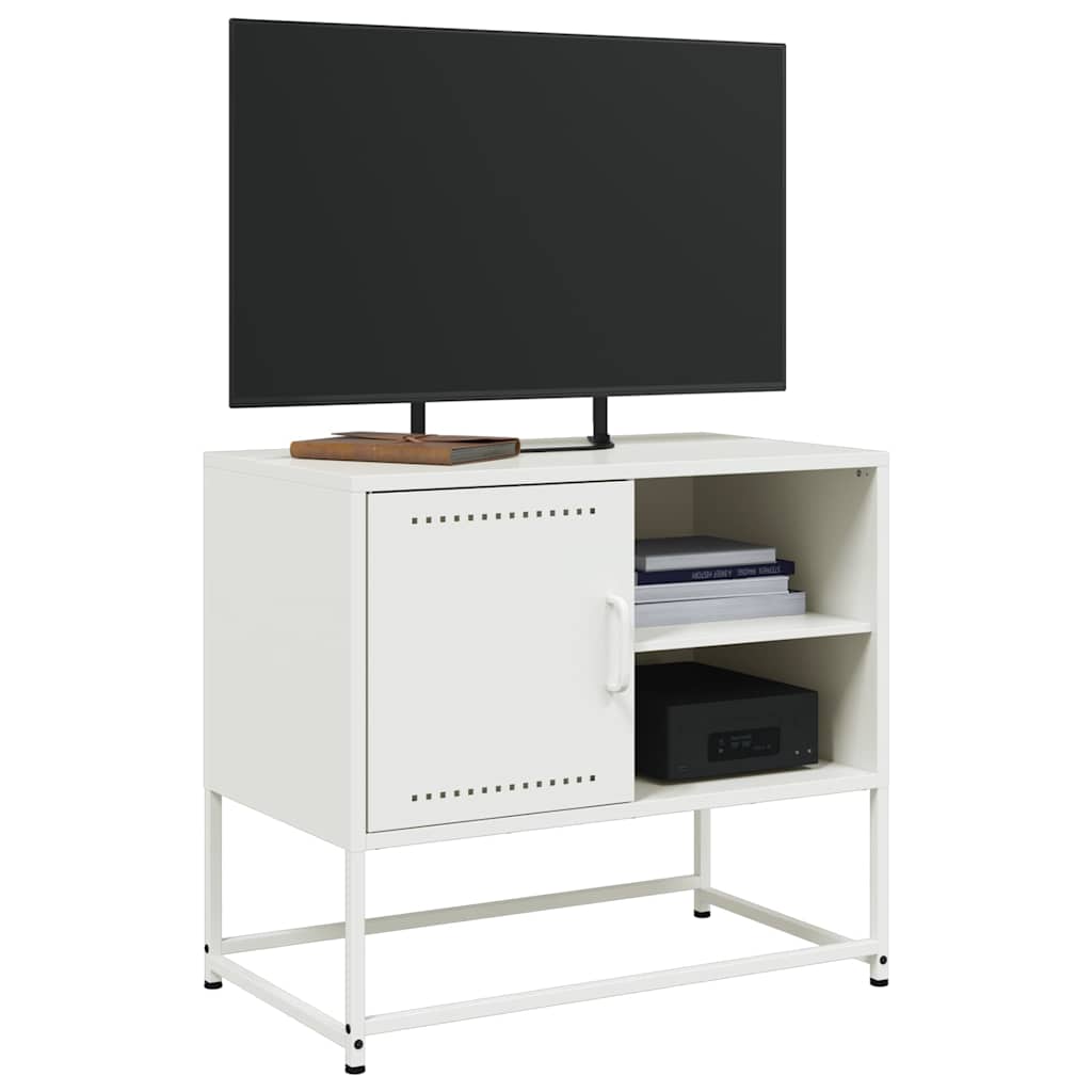 Meuble TV blanc 68x39x60,5 cm acier - XIOS