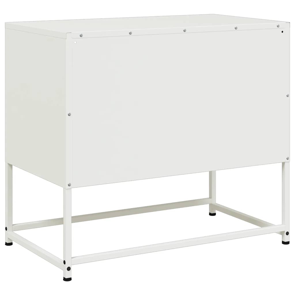 Meuble TV blanc 68x39x60,5 cm acier - XIOS