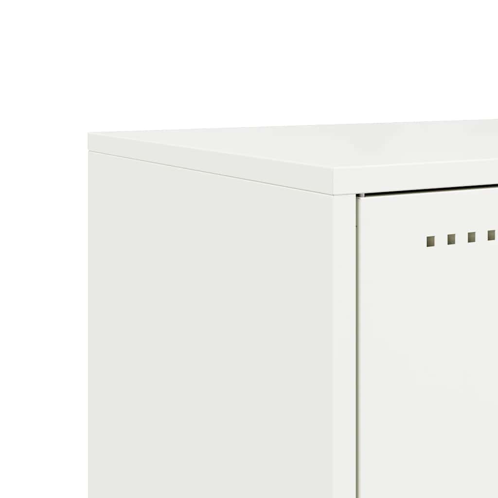 Meuble TV blanc 68x39x60,5 cm acier - XIOS