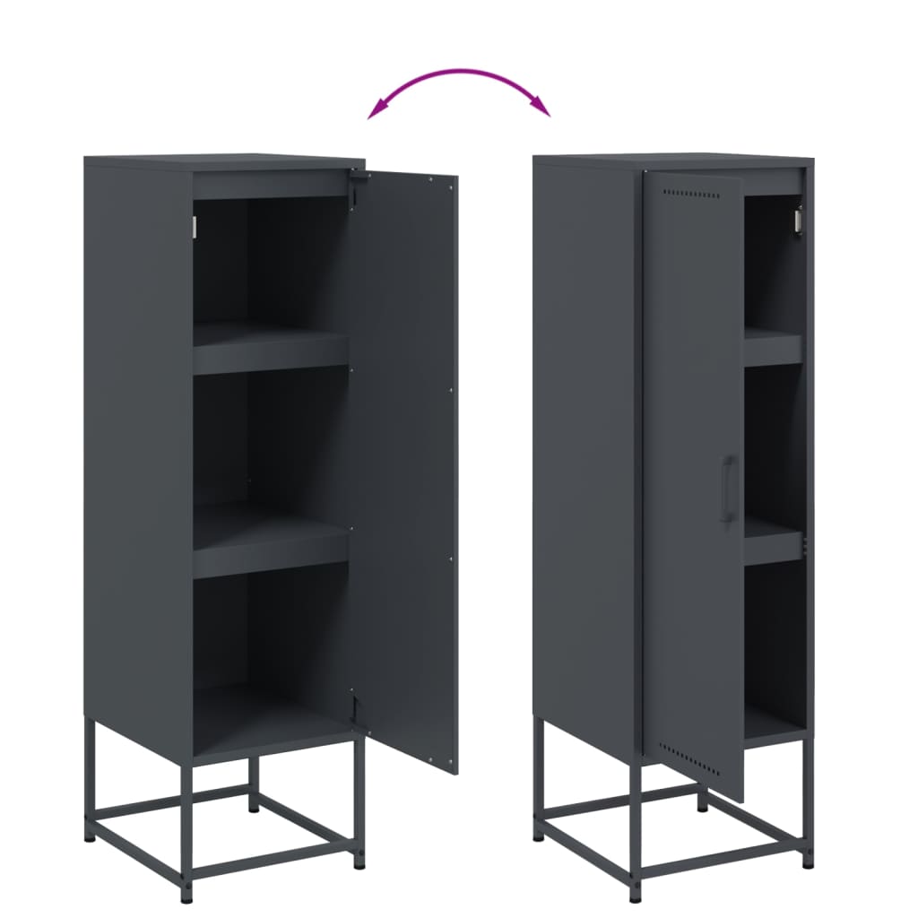 Buffet haut anthracite 36x39x123 cm acier - XIOS