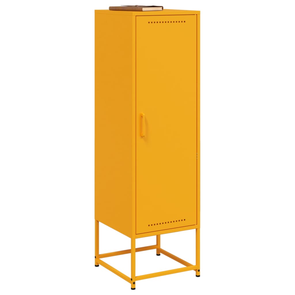 Buffet jaune moutarde 36x39x123 cm acier - XIOS
