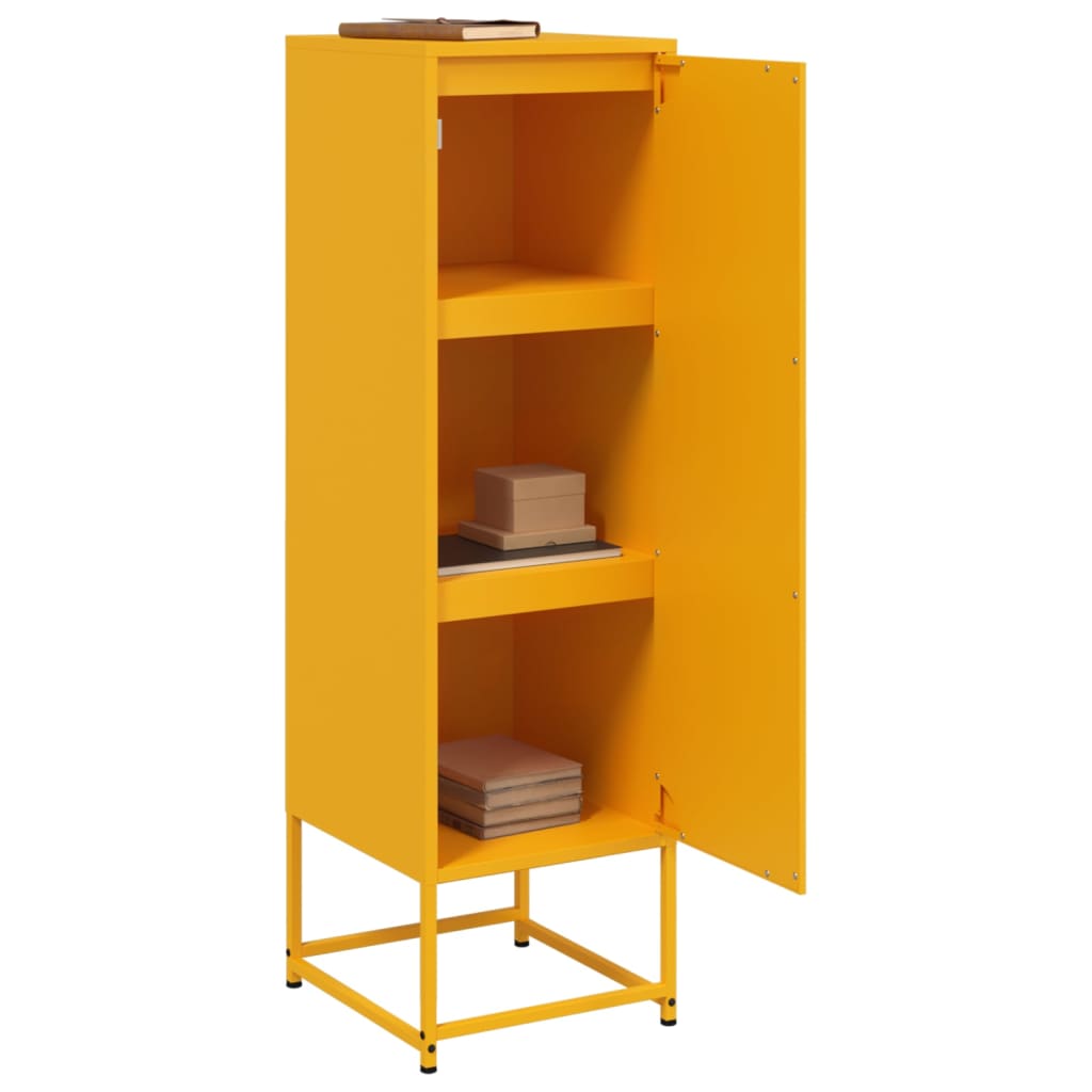 Buffet jaune moutarde 36x39x123 cm acier - XIOS