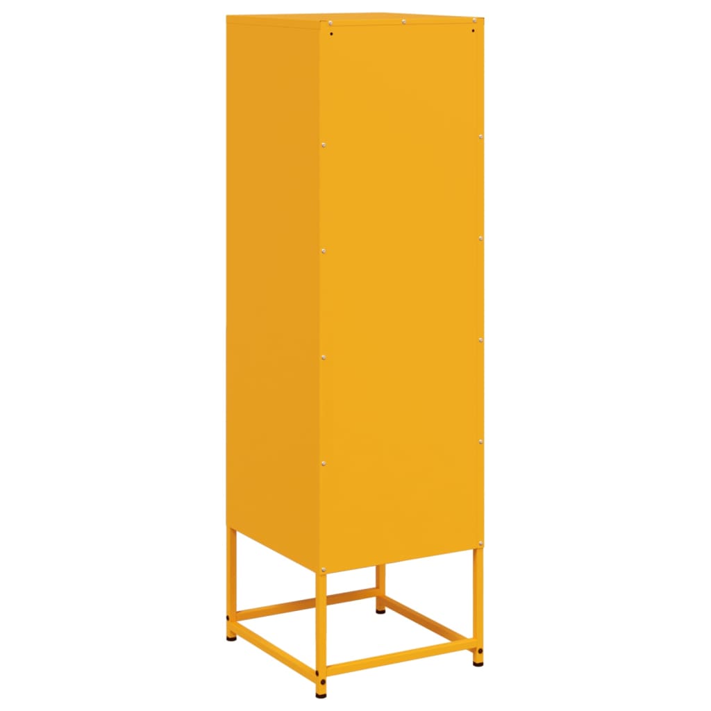 Buffet jaune moutarde 36x39x123 cm acier - XIOS