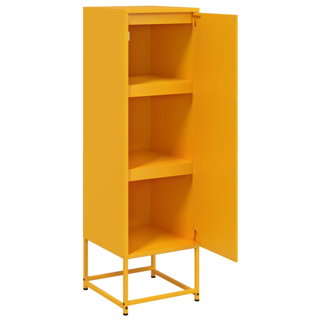 Buffet jaune moutarde 36x39x123 cm acier - XIOS