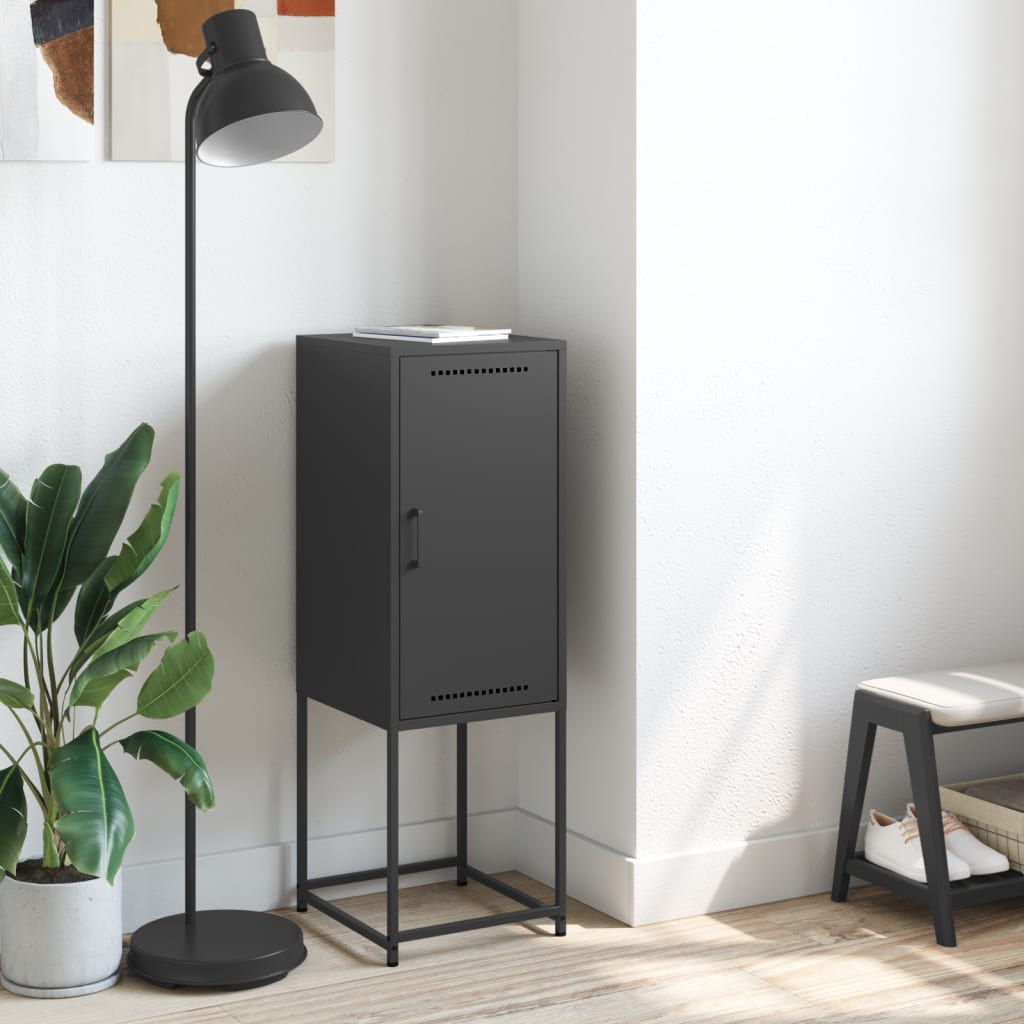 Buffet haut noir 36x39x107 cm acier - XIOS