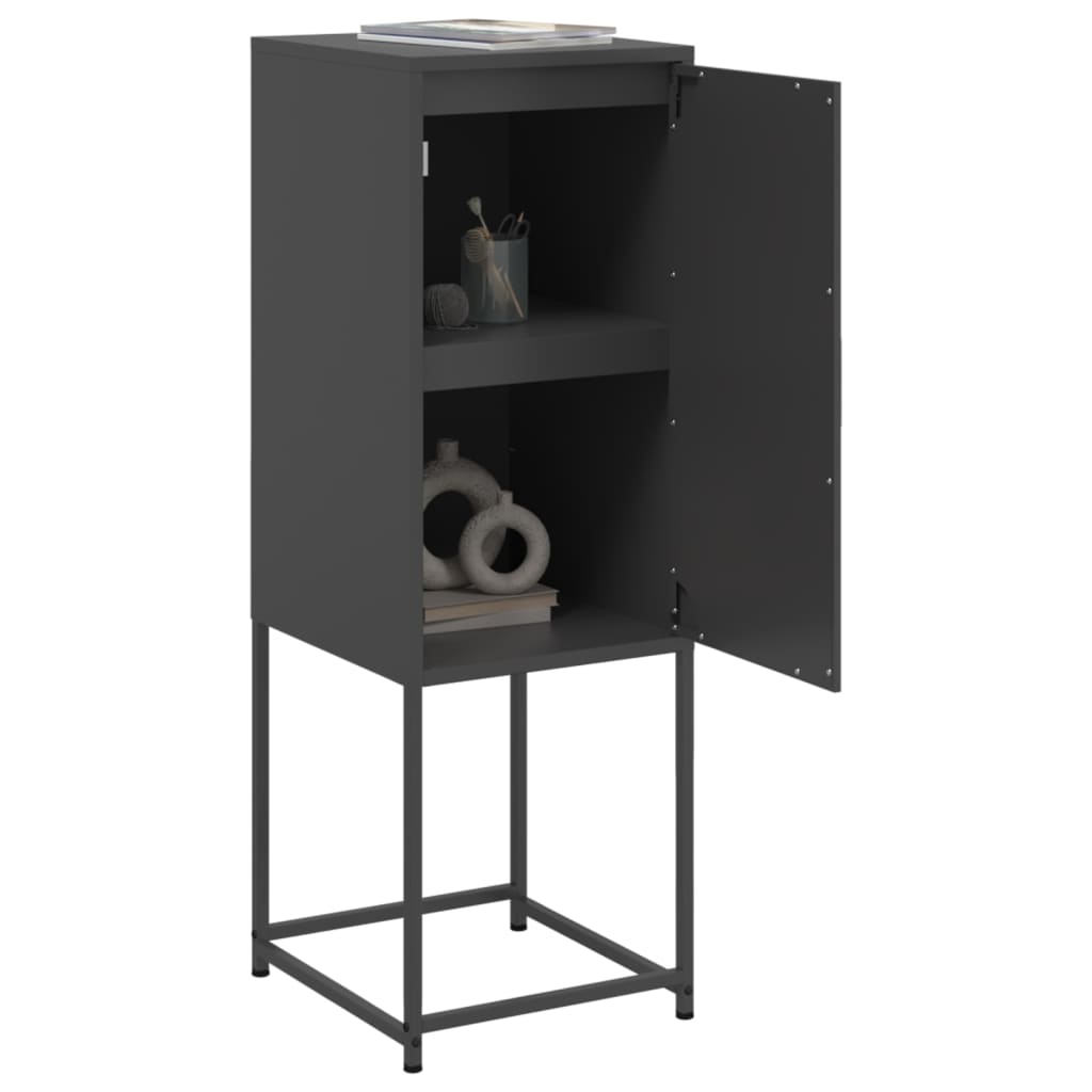 Buffet haut noir 36x39x107 cm acier - XIOS