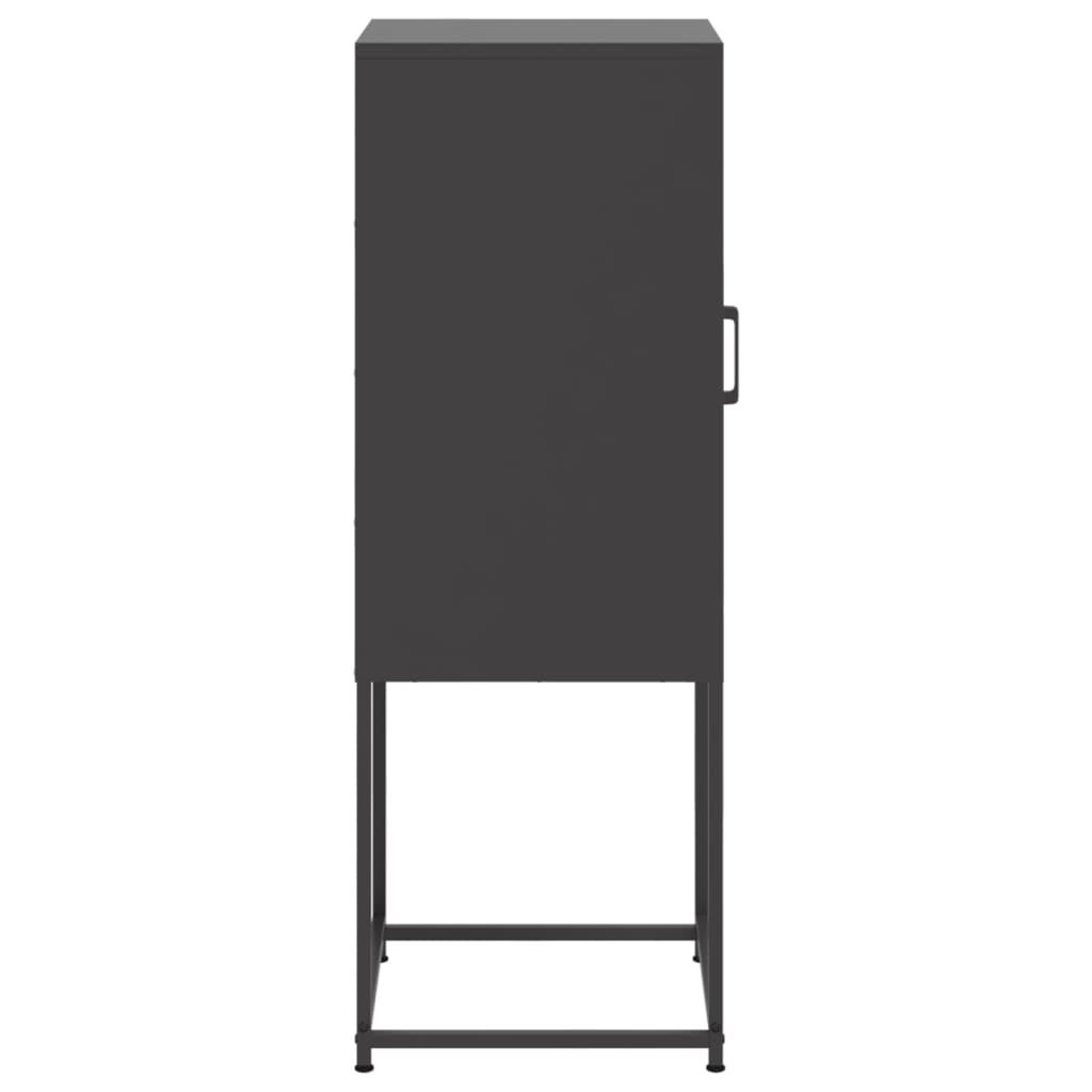 Buffet haut noir 36x39x107 cm acier - XIOS