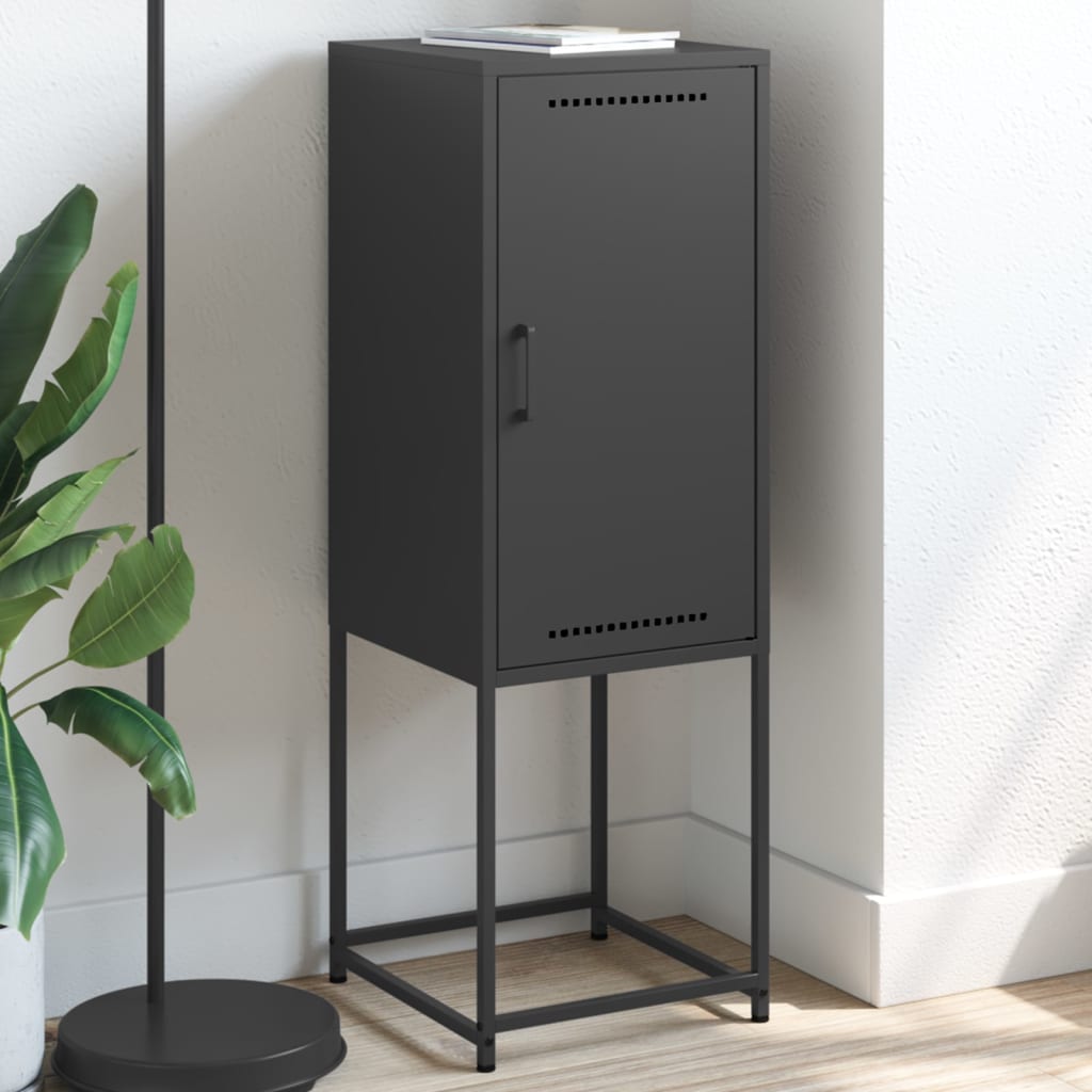 Buffet haut noir 36x39x107 cm acier - XIOS