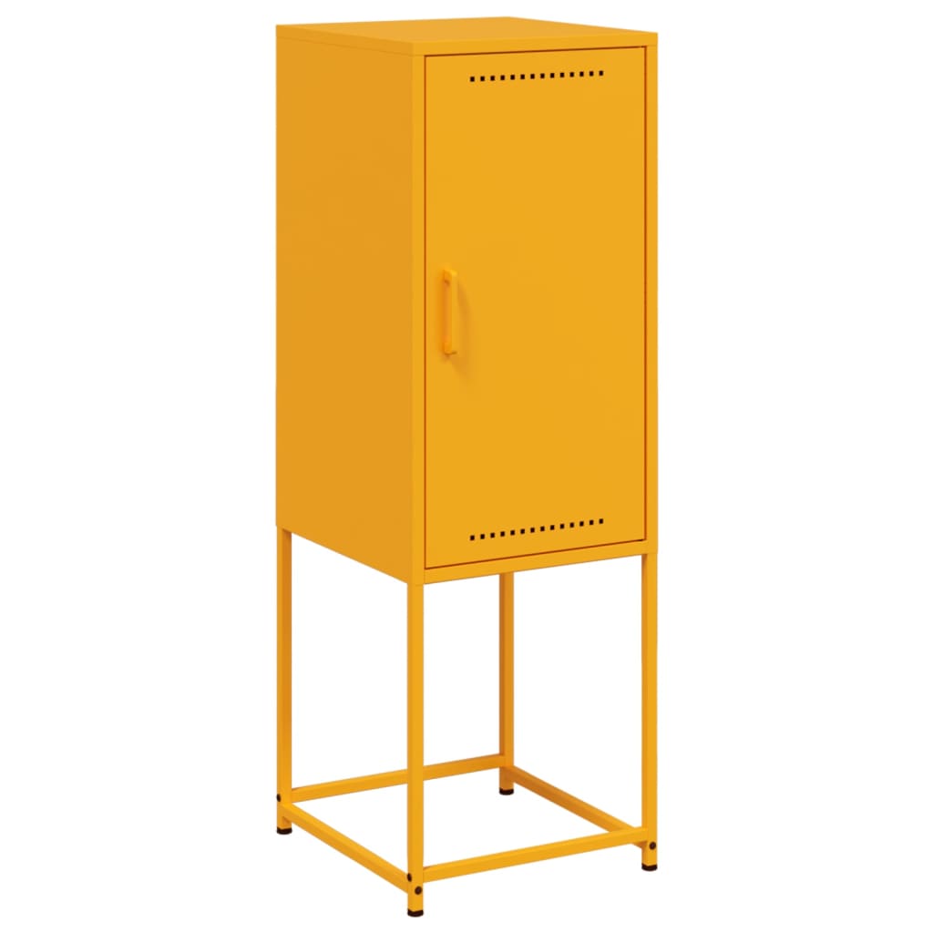 Buffet jaune moutarde 36x39x107 cm acier - XIOS