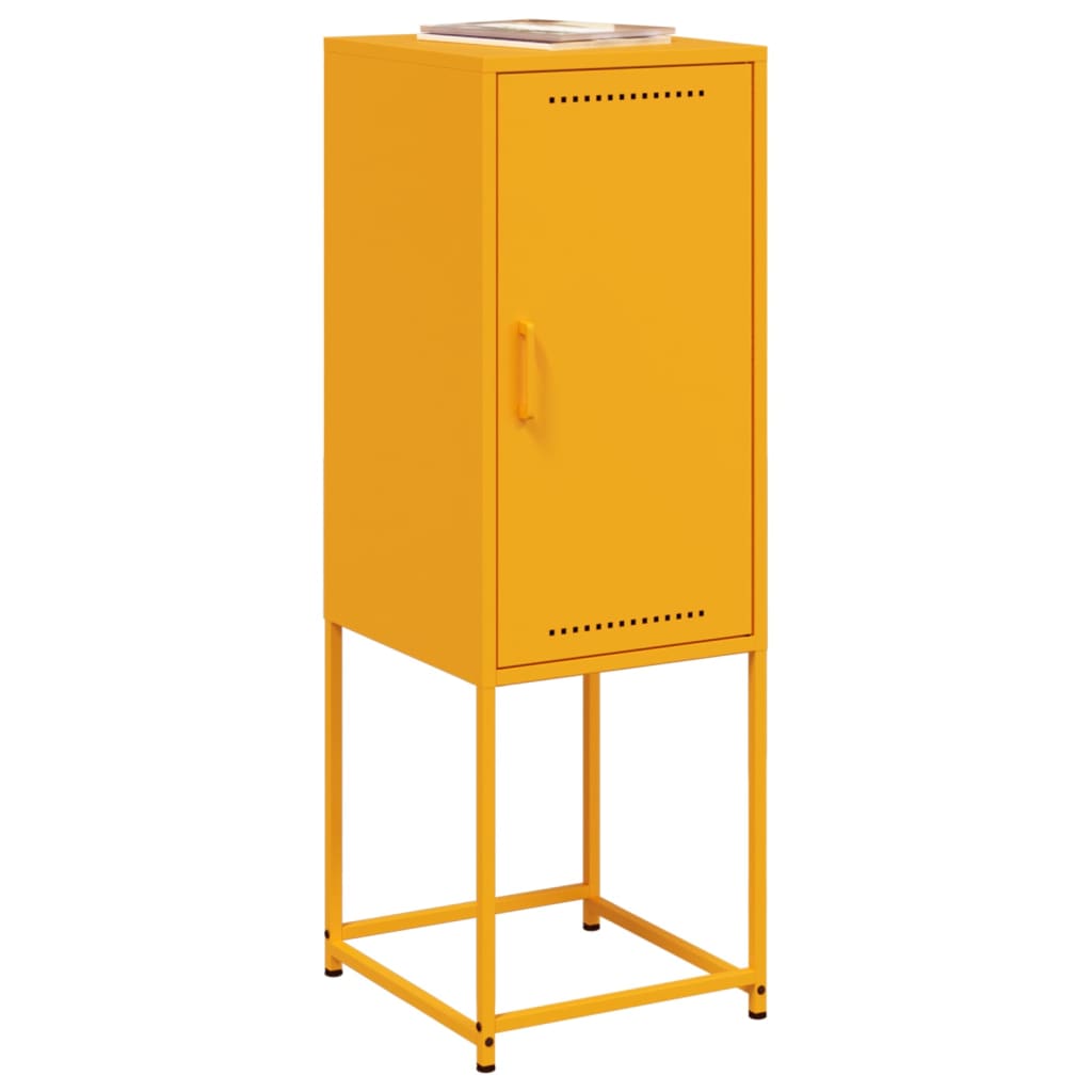 Buffet jaune moutarde 36x39x107 cm acier - XIOS