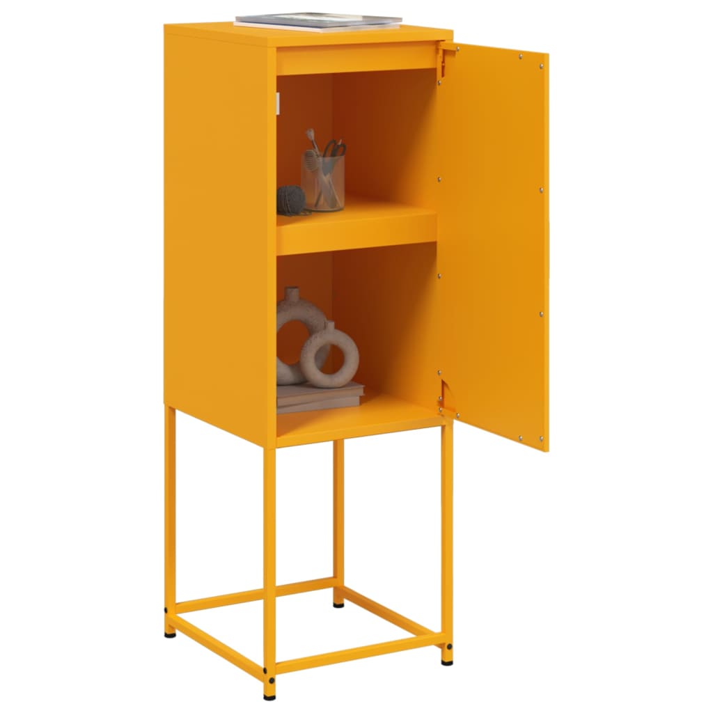 Buffet jaune moutarde 36x39x107 cm acier - XIOS