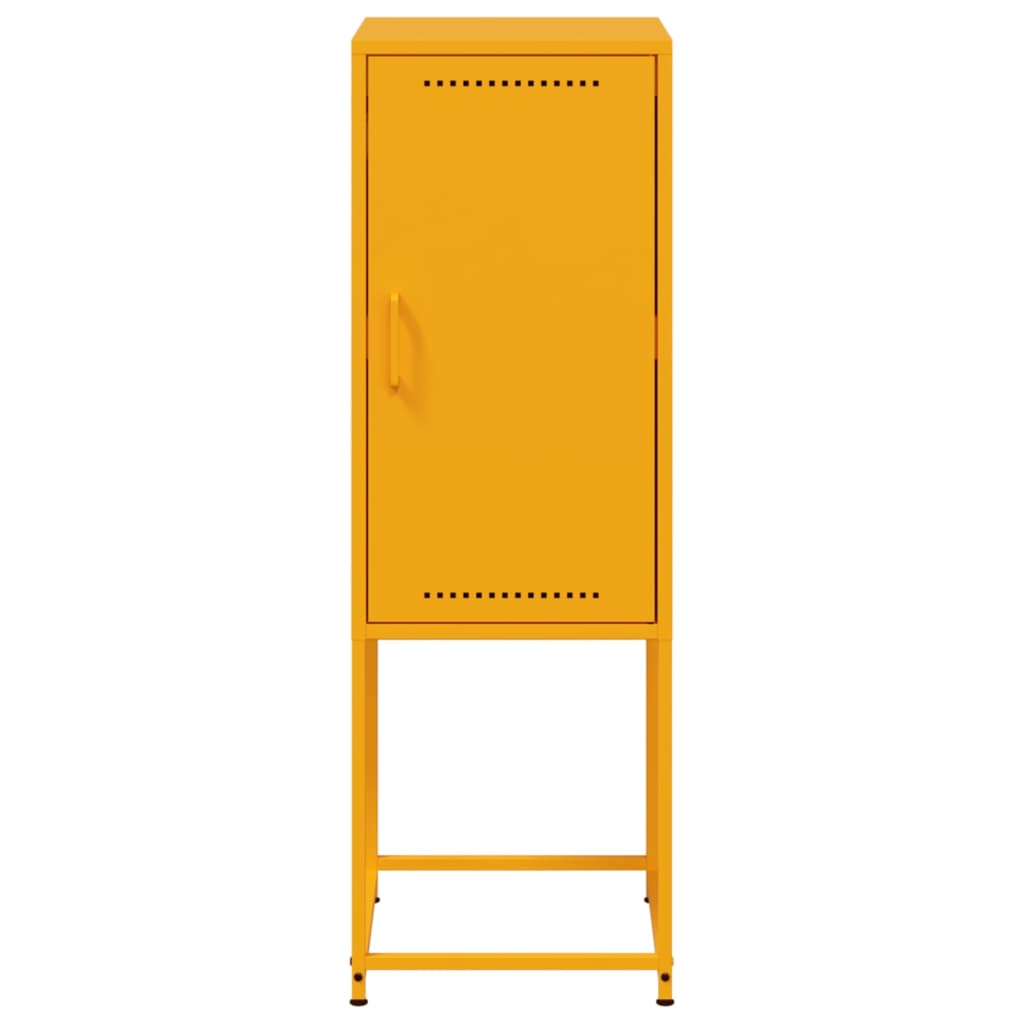 Buffet jaune moutarde 36x39x107 cm acier - XIOS