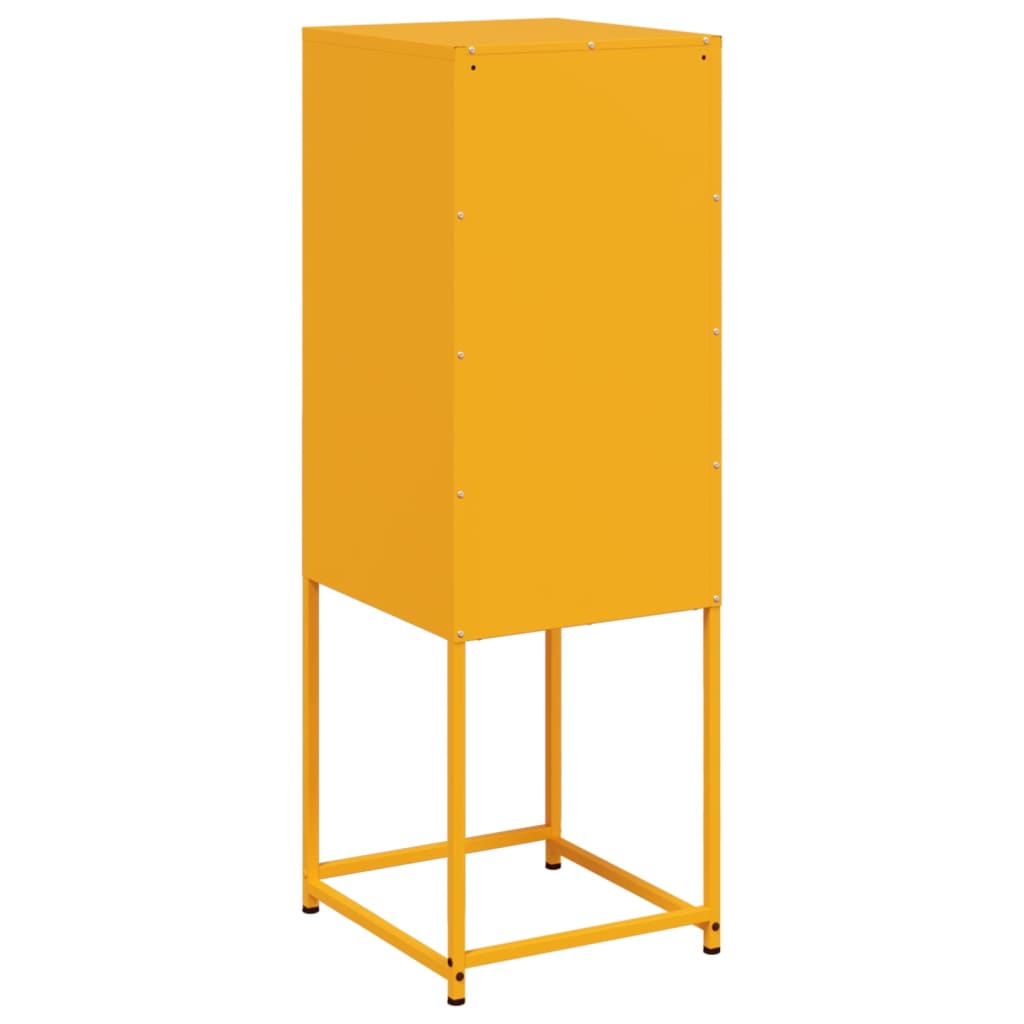 Buffet jaune moutarde 36x39x107 cm acier - XIOS