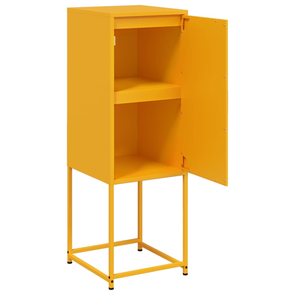 Buffet jaune moutarde 36x39x107 cm acier - XIOS