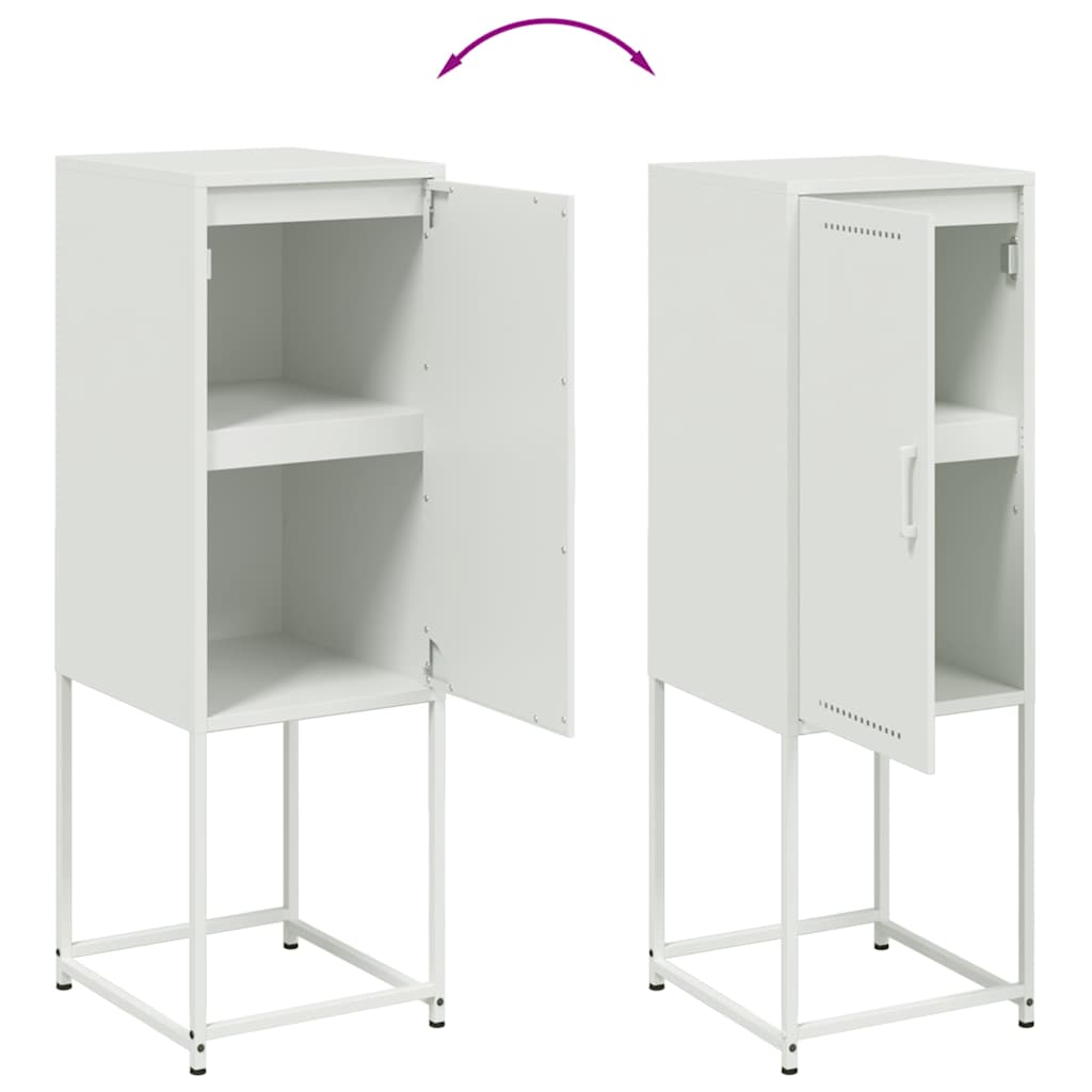 Buffet haut blanc 36x39x107 cm acier - XIOS