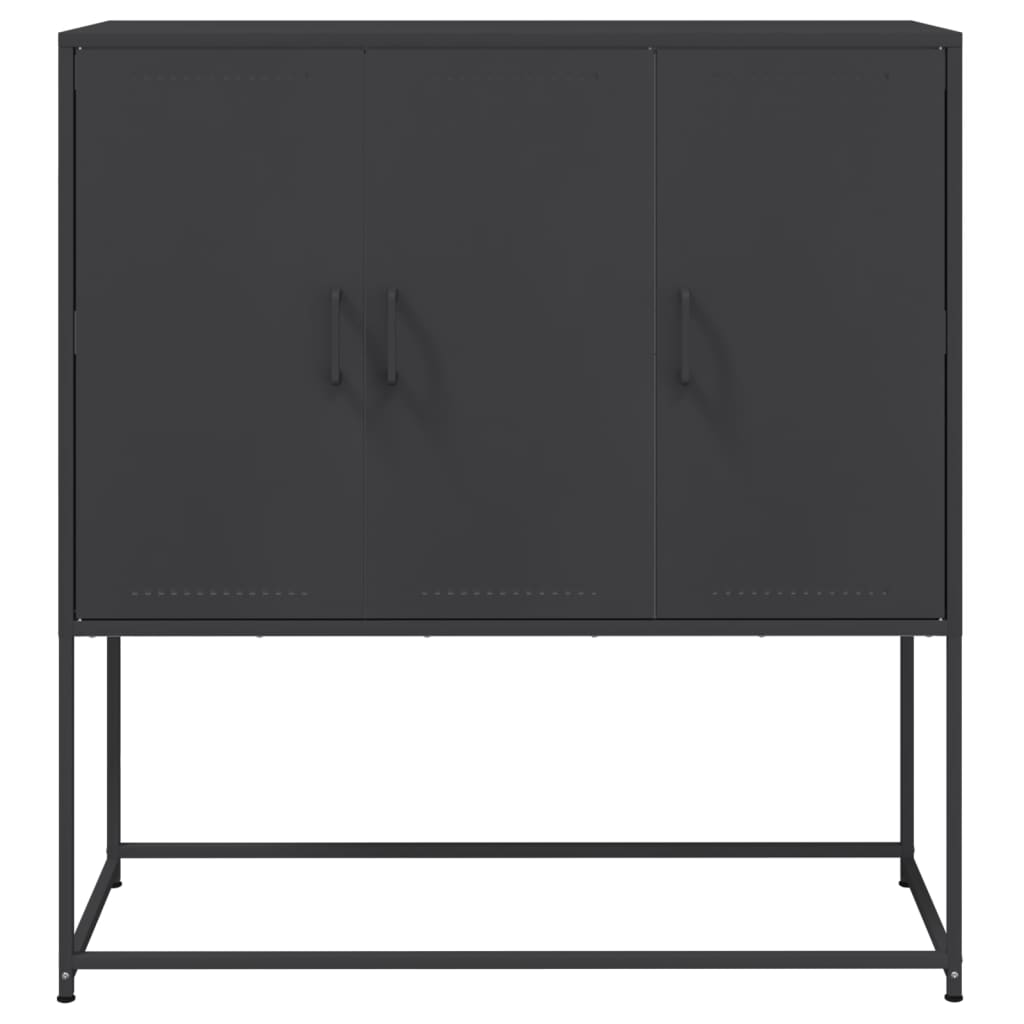 Buffet haut noir 100,5x39x107 cm acier - XIOS