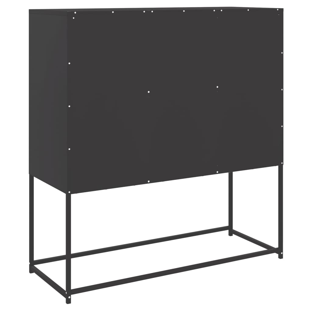 Buffet haut noir 100,5x39x107 cm acier - XIOS