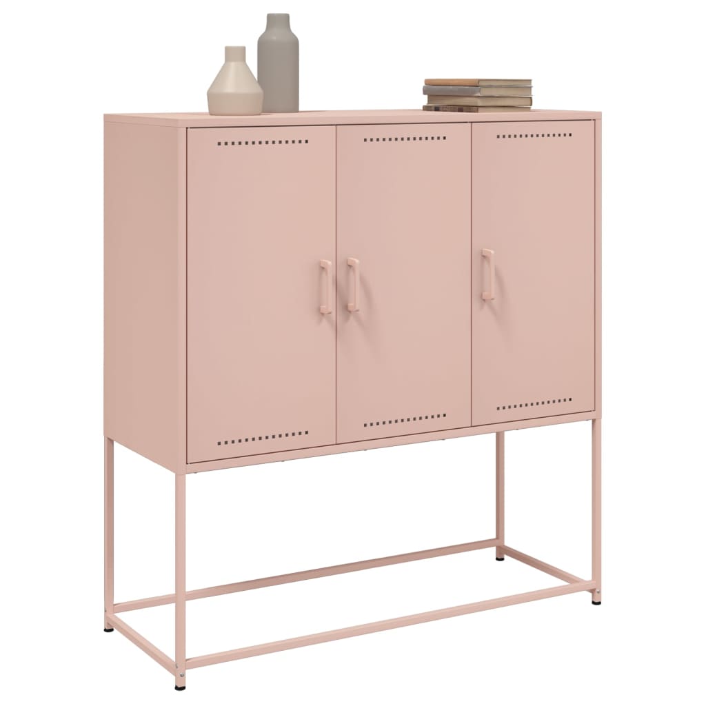 Buffet haut rose 100,5x39x107 cm acier - XIOS
