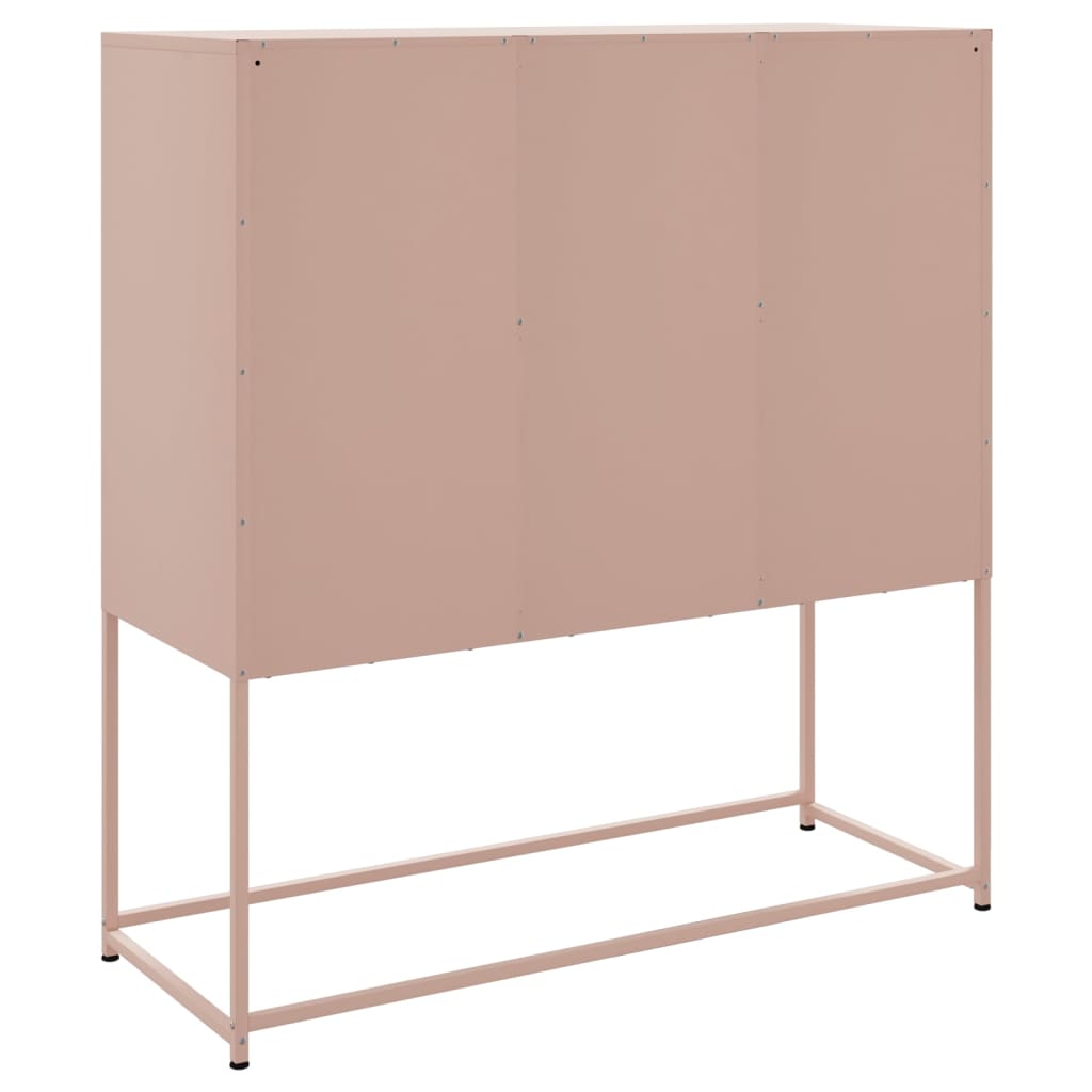 Buffet haut rose 100,5x39x107 cm acier - XIOS