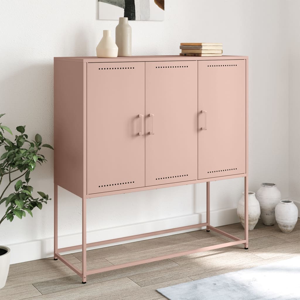 Buffet haut rose 100,5x39x107 cm acier - XIOS