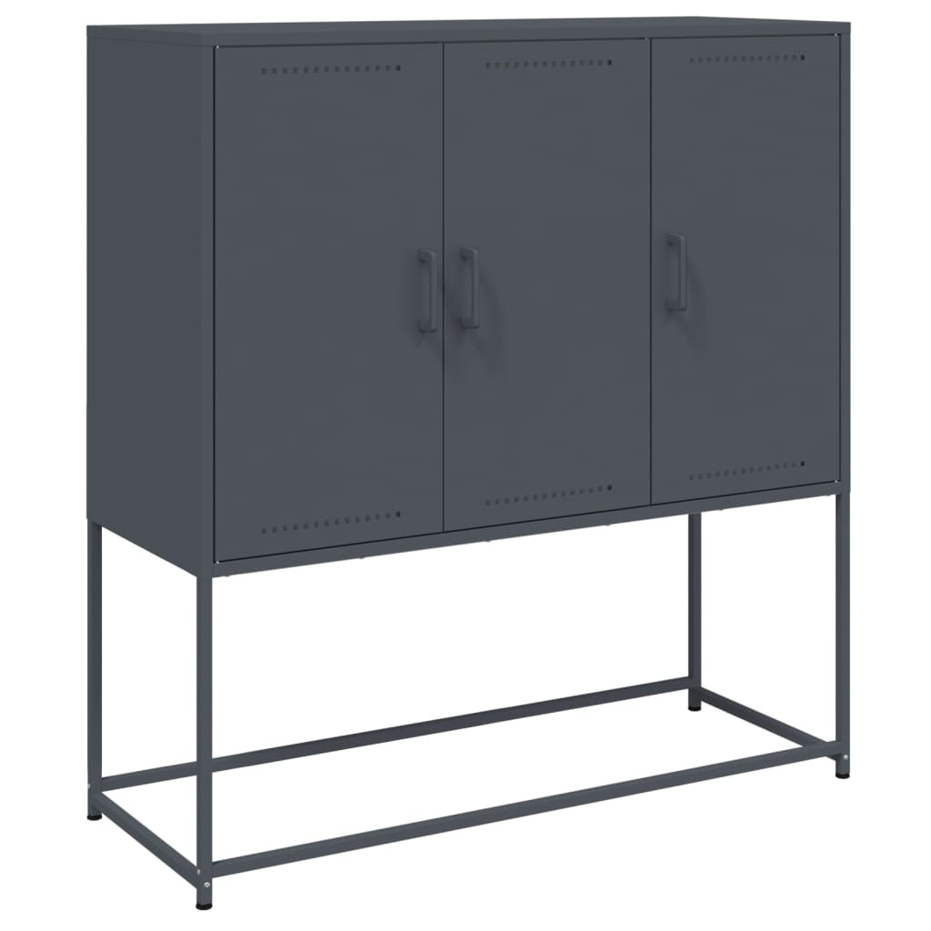 Buffet haut anthracite 100,5x39x107 cm acier - XIOS