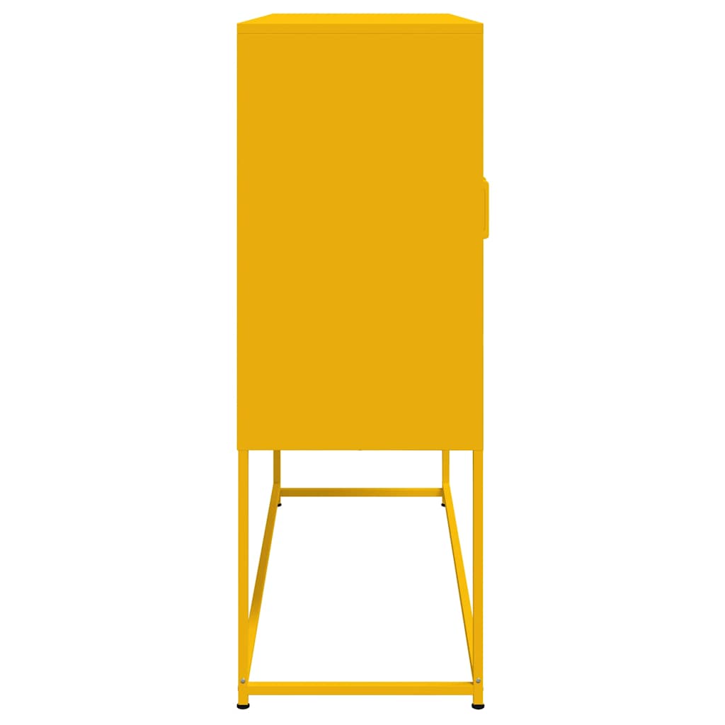Buffet haut jaune moutarde 100,5x39x107 cm acier - XIOS