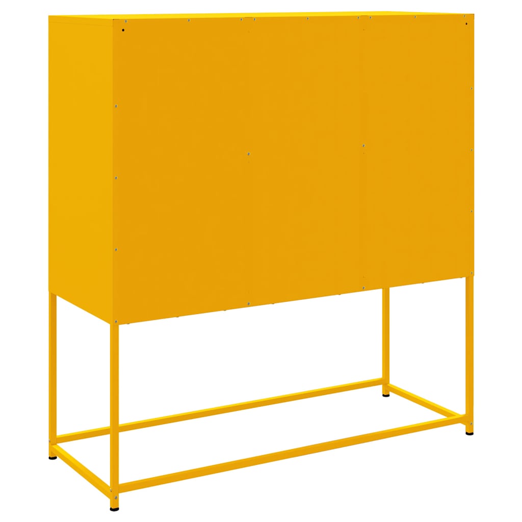 Buffet haut jaune moutarde 100,5x39x107 cm acier - XIOS
