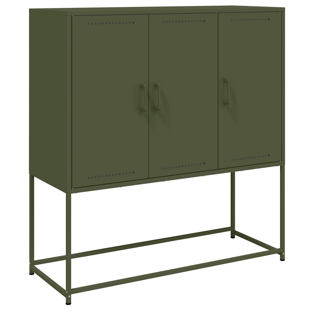 Buffet haut vert olive 100,5x39x107 cm acier - XIOS