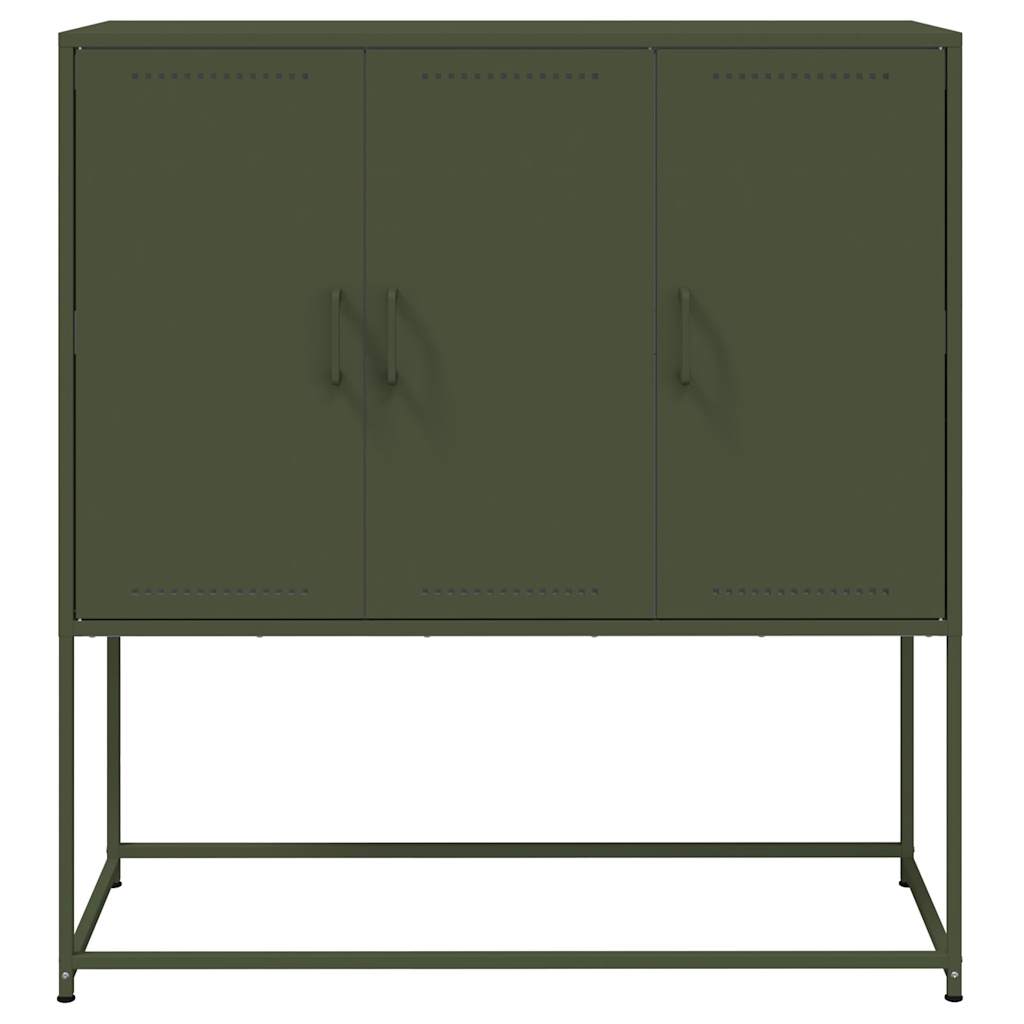 Buffet haut vert olive 100,5x39x107 cm acier - XIOS