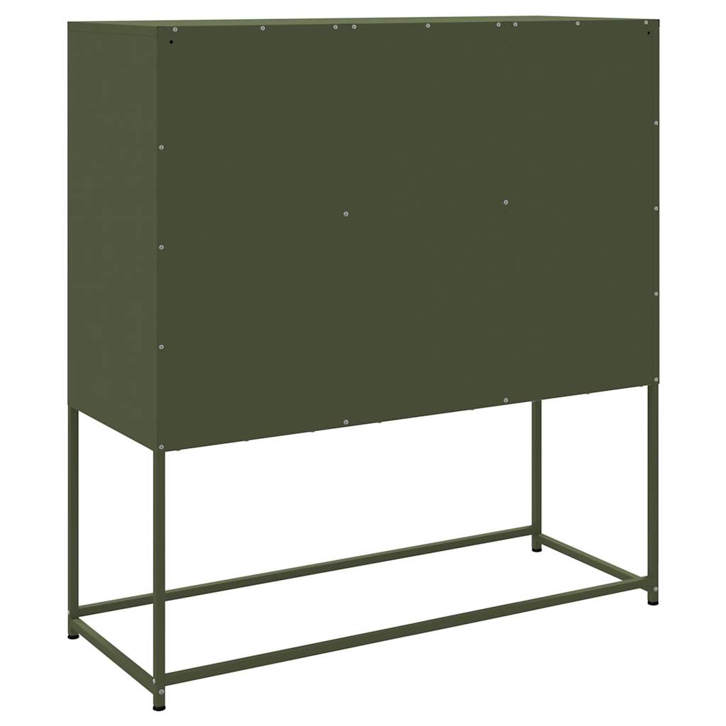 Buffet haut vert olive 100,5x39x107 cm acier - XIOS