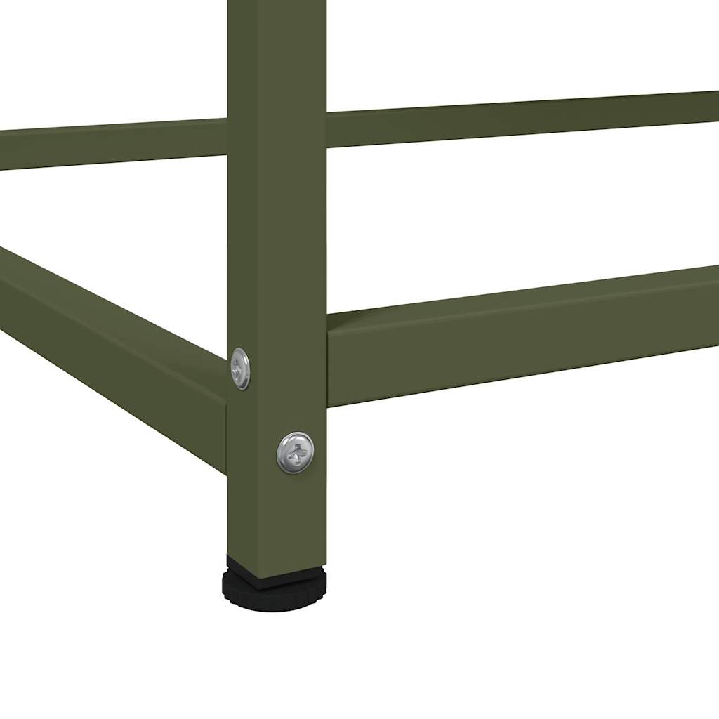 Buffet haut vert olive 100,5x39x107 cm acier - XIOS