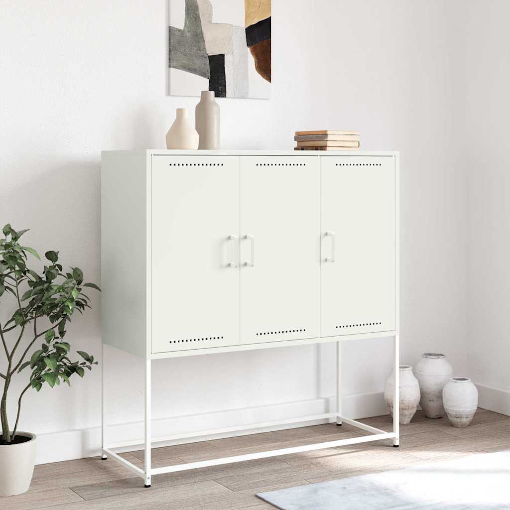 Buffet haut blanc 100,5x39x107 cm acier - XIOS