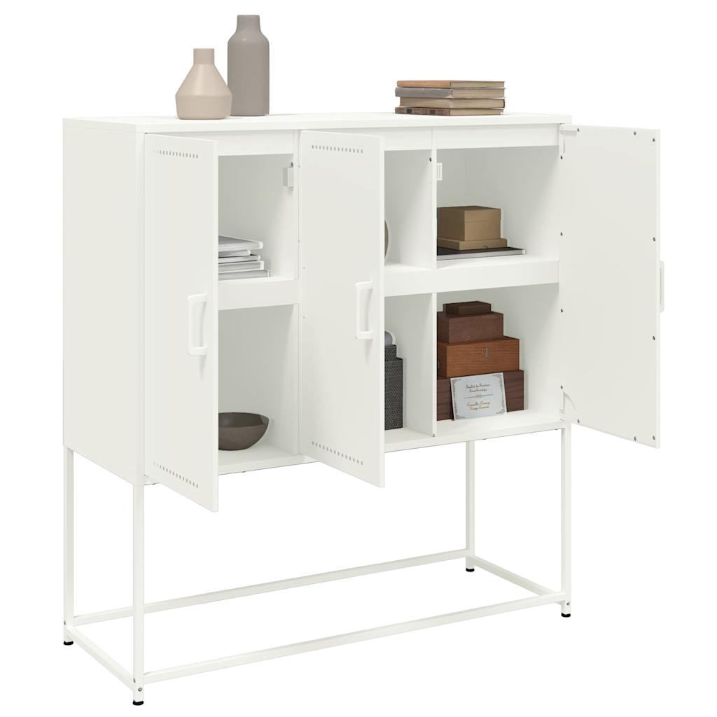 Buffet haut blanc 100,5x39x107 cm acier - XIOS